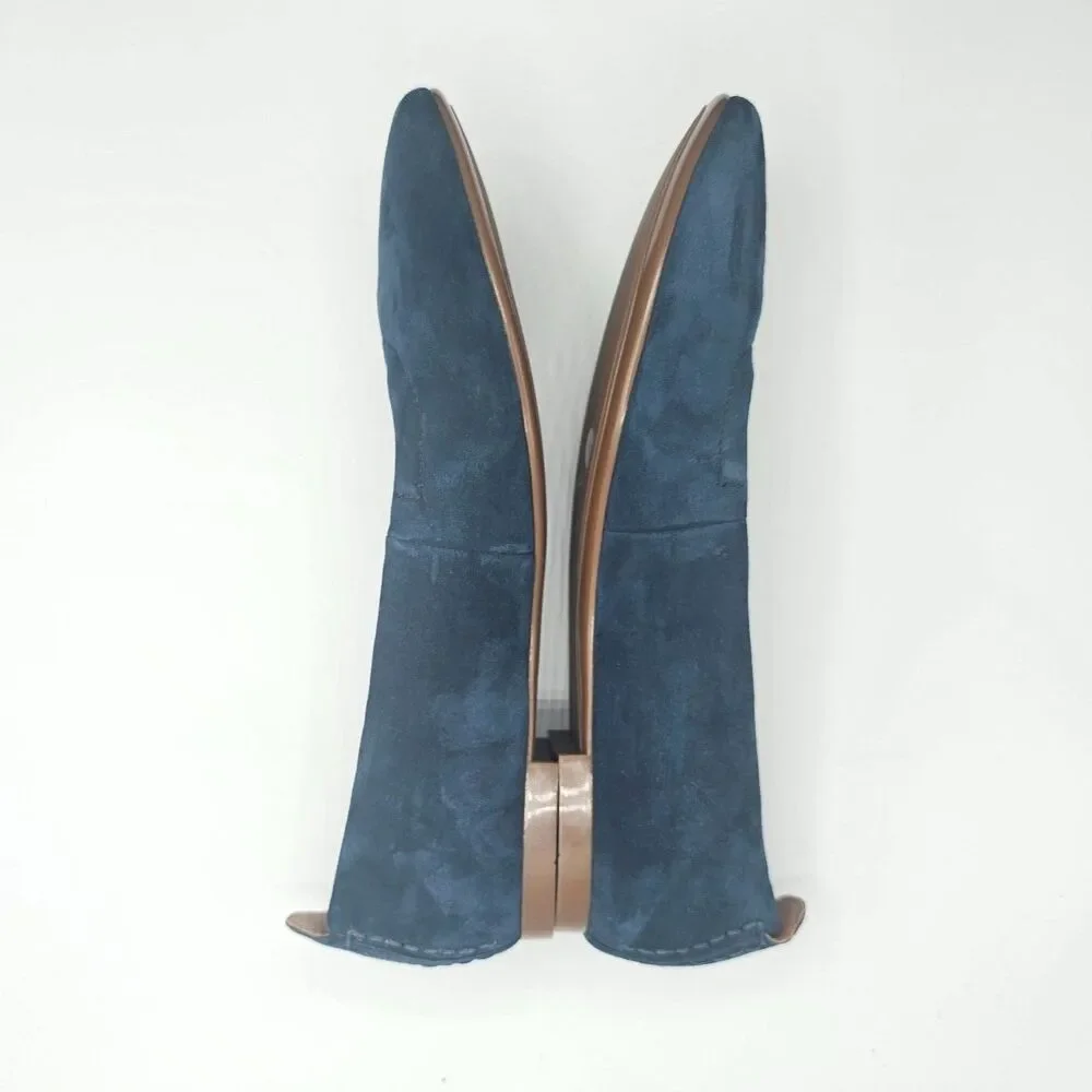 Lucky Brand Navy Suede Ballet Flats Women’s 8.5 Slip On Classic - Picture 6 of 9